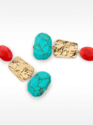 Geometric Earrings With Stones