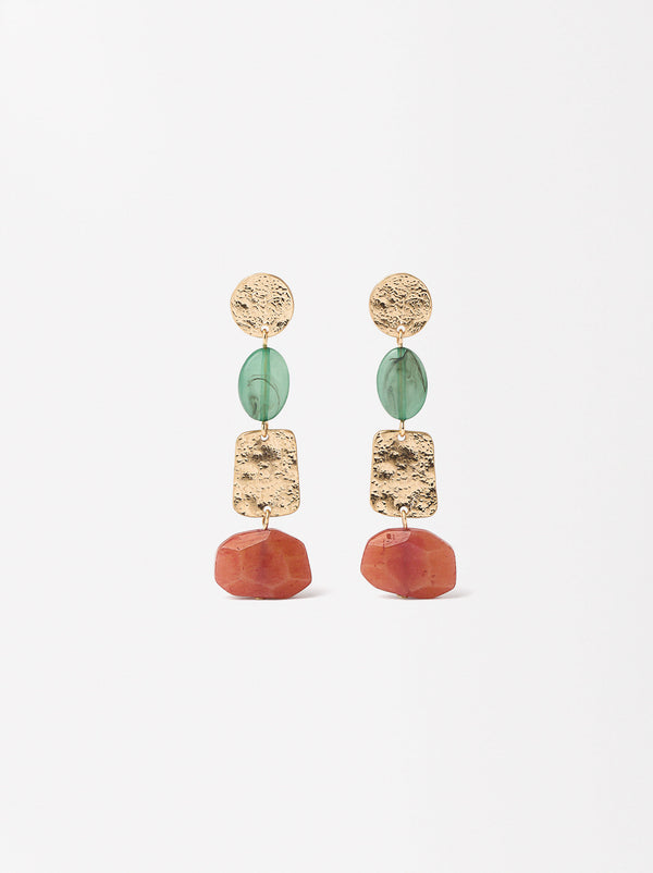 Geometric Earrings With Stones