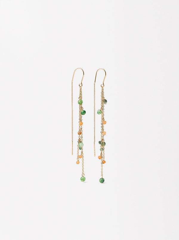 Long Earrings With Stones