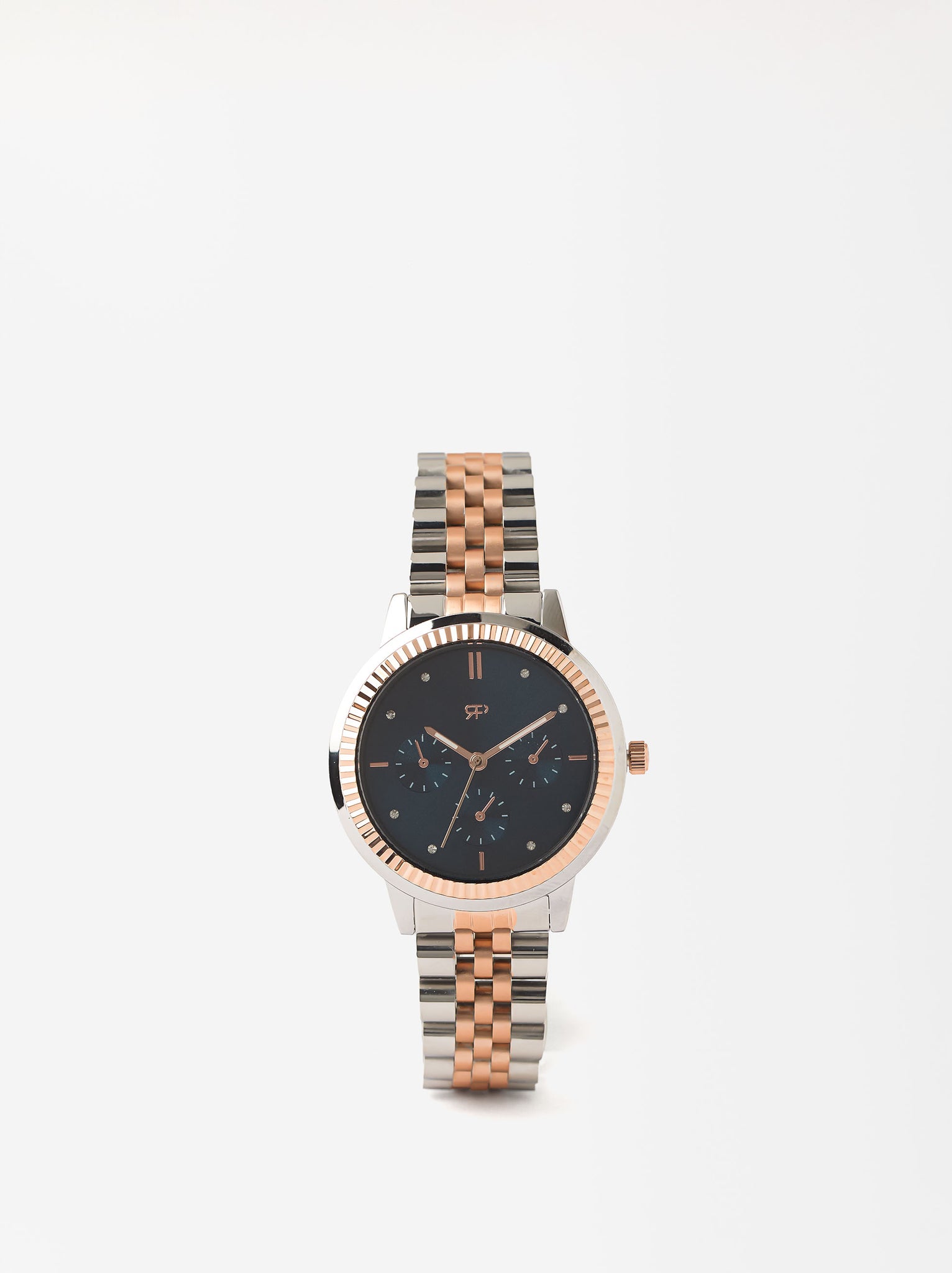 Watch With Two-Toned Steel Strap