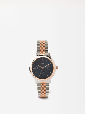 Watch With Two-Toned Steel Strap