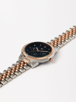 Watch With Two-Toned Steel Strap