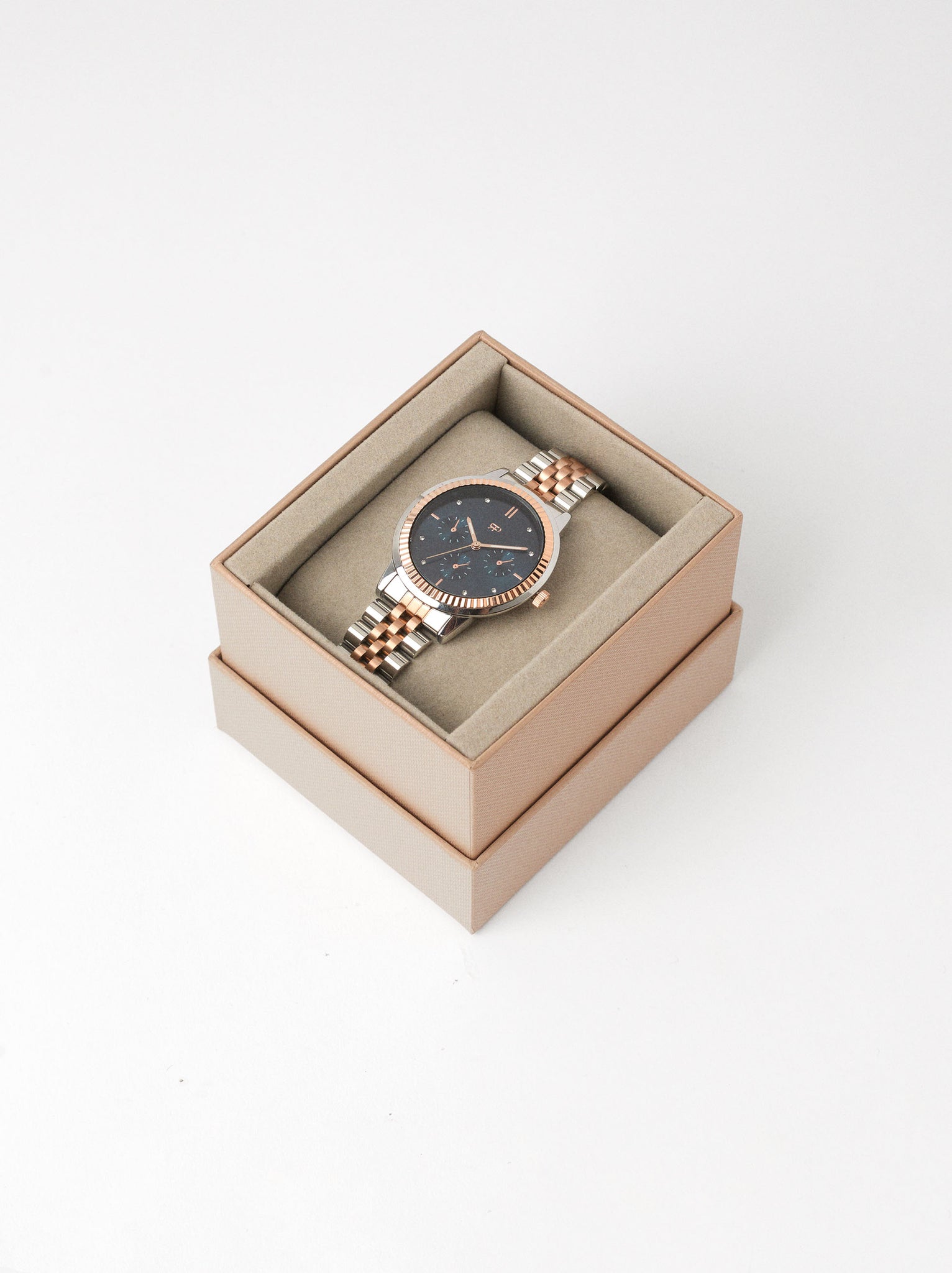 Watch With Two-Toned Steel Strap