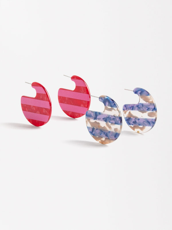 Striped Earrings Set