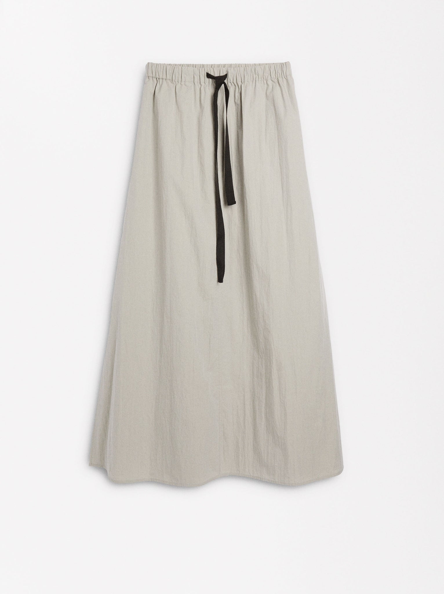 Long Wrinkled-Effect Skirt