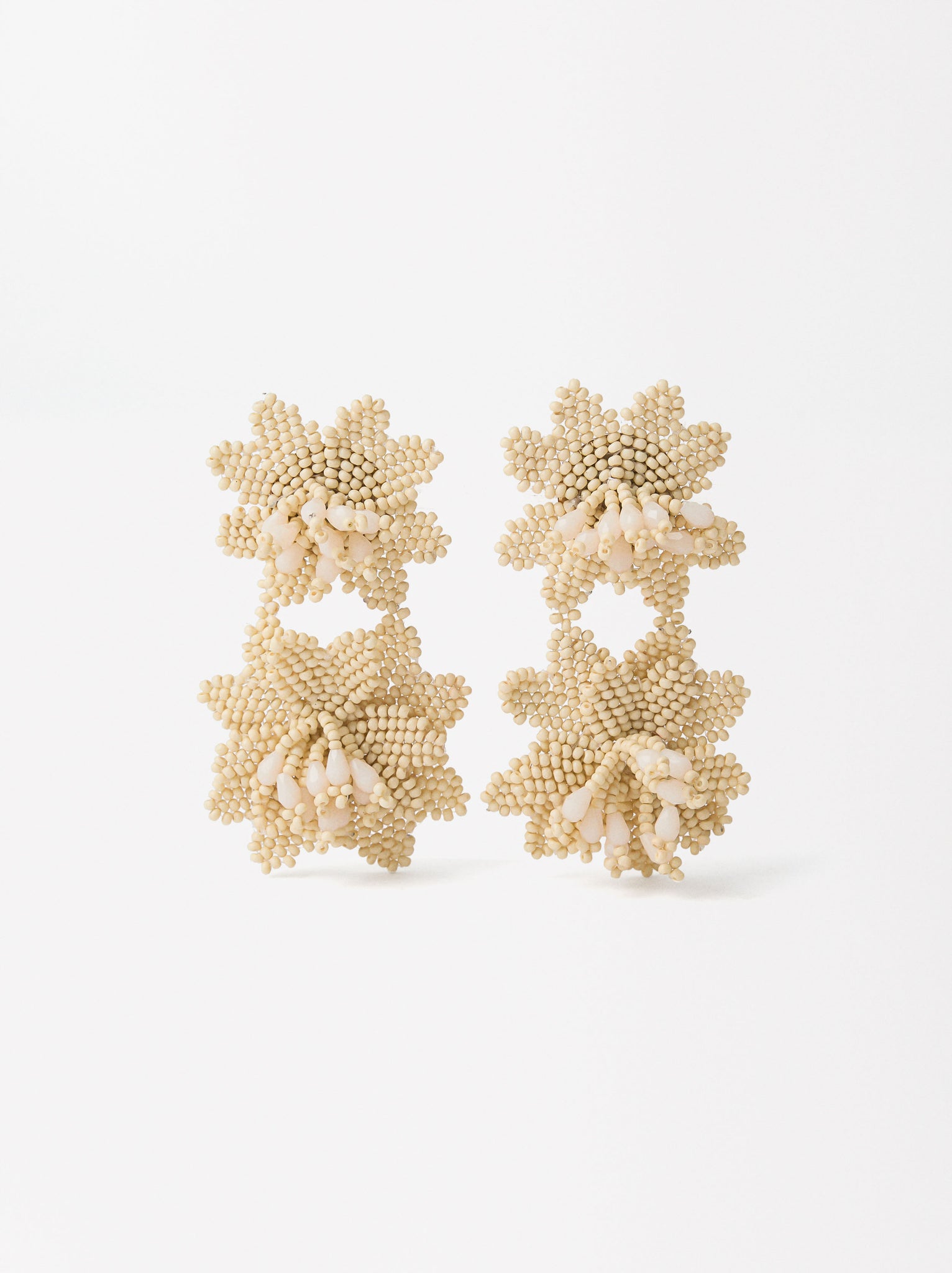 Maxi Flower Beaded Earrings