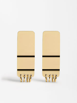 Rectangular Maxi Hoop Earrings