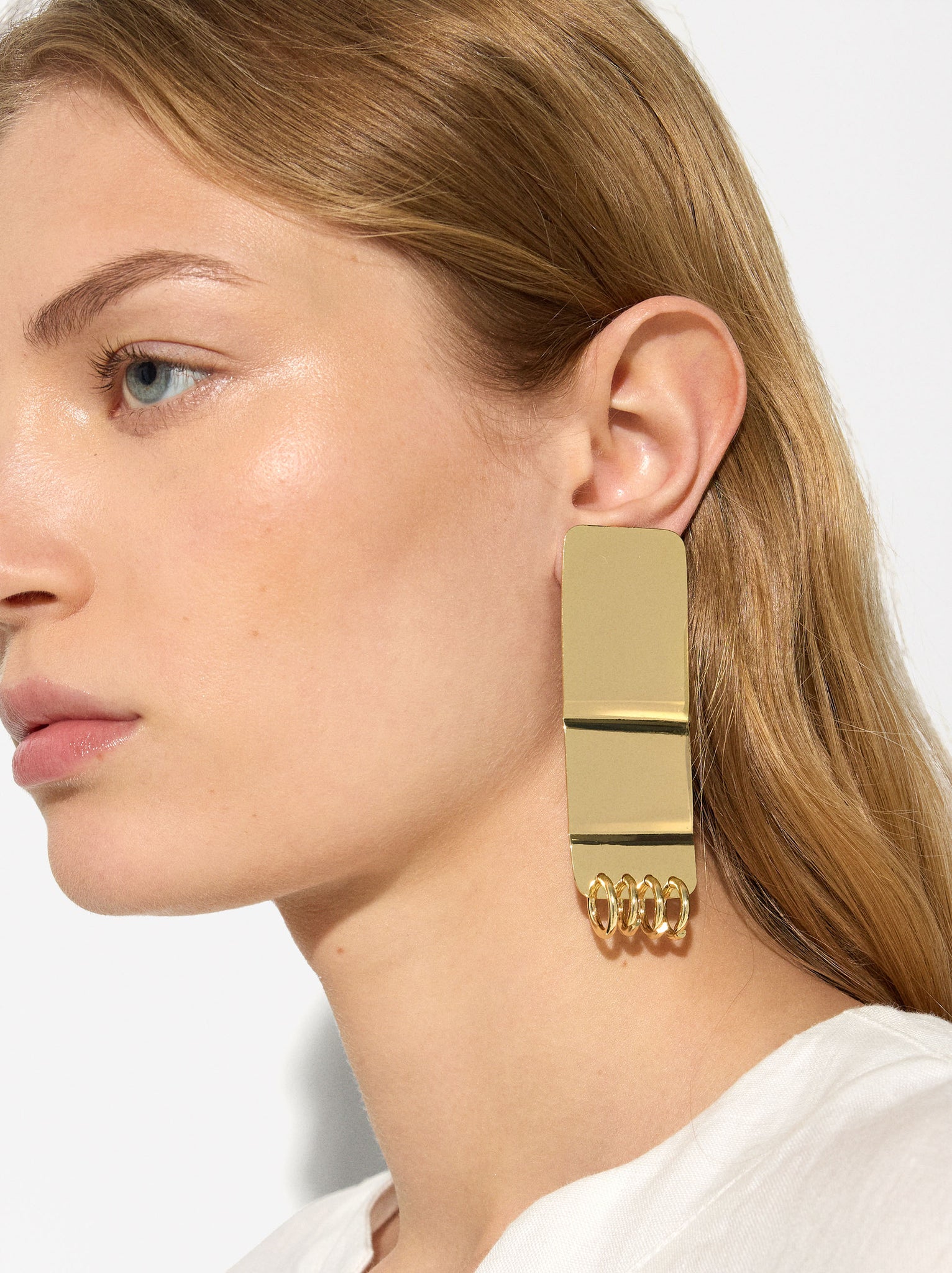 Rectangular Maxi Hoop Earrings