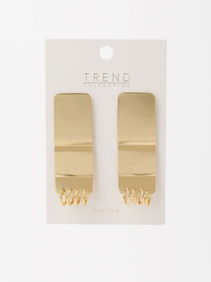 Rectangular Maxi Hoop Earrings