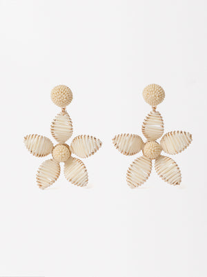 Maxi Raffia Flower Earrings