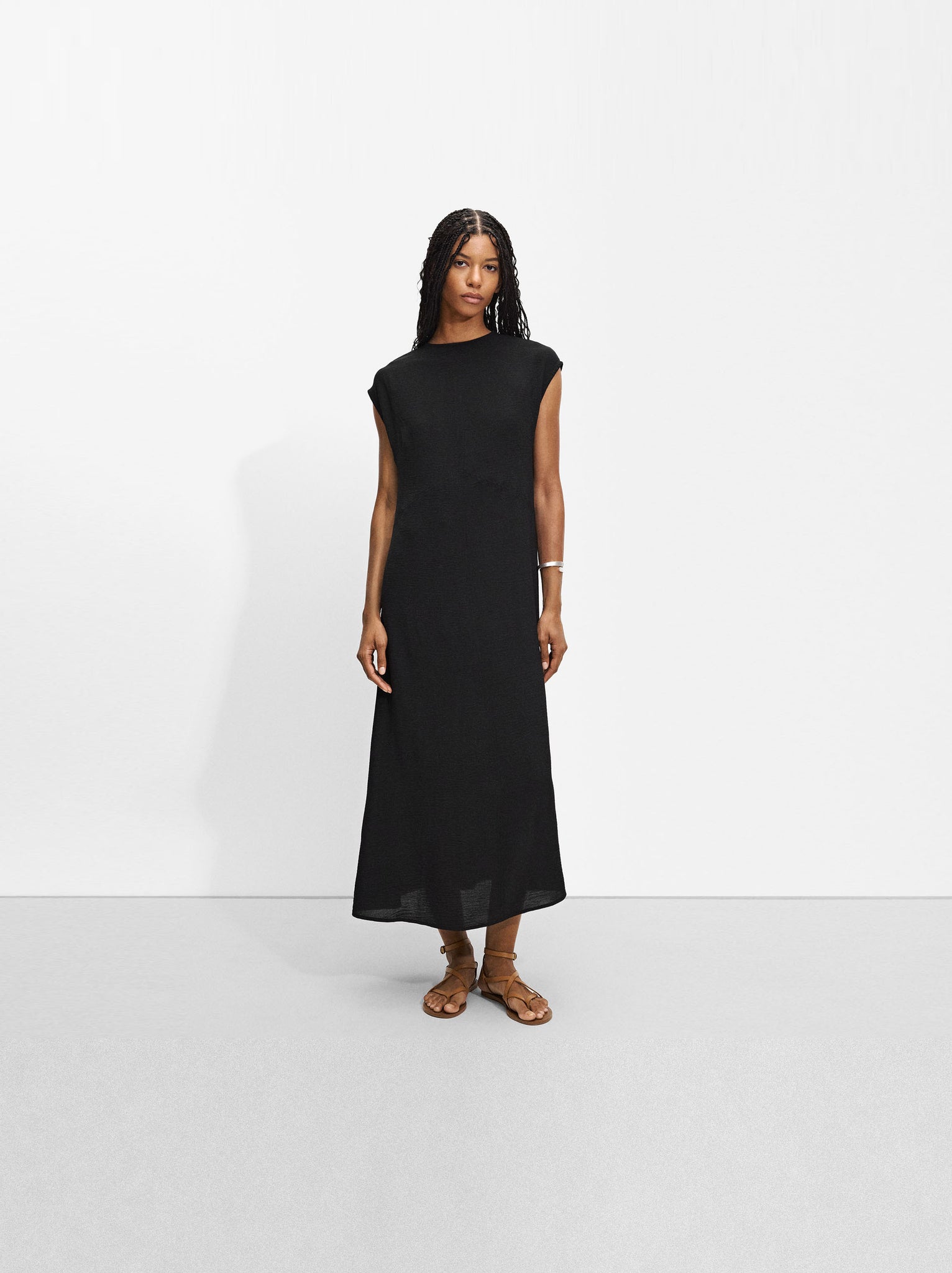 Loose-Fitting Midi Dress