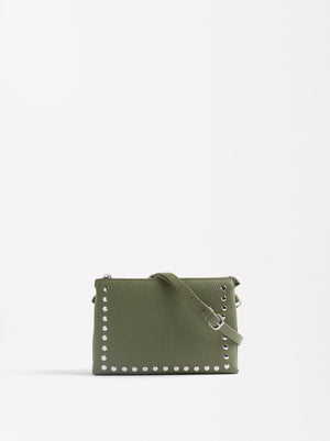 Double Crossbody Bag With Studs