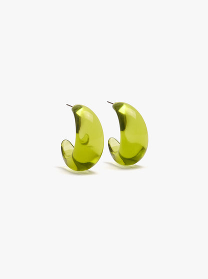 Open Hoop Earrings Of Resin