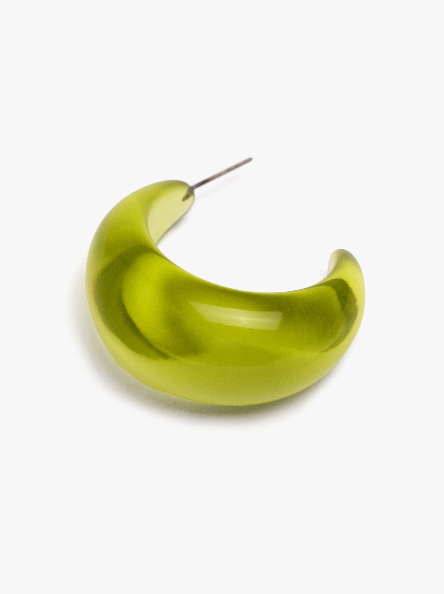 Open Hoop Earrings Of Resin