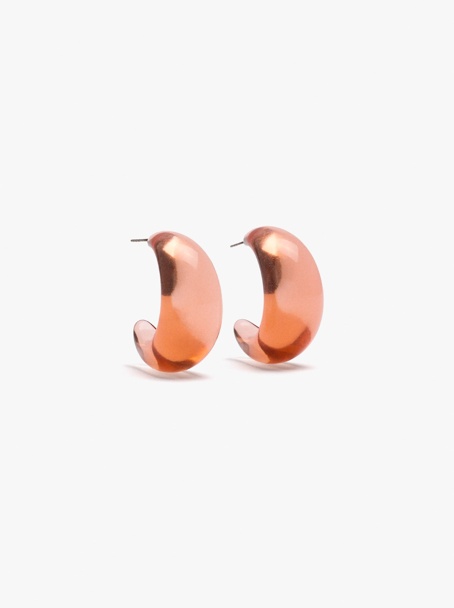 Open Hoop Earrings Of Resin
