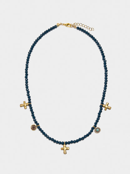 Necklace With Stones And Charm