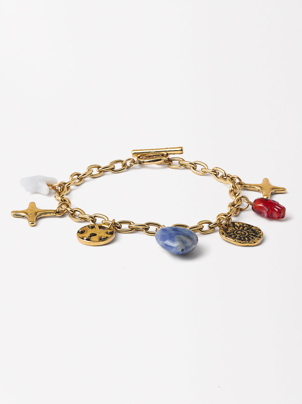 Link Bracelet With Stones