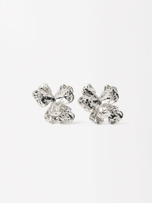 Silver Flower Earrings