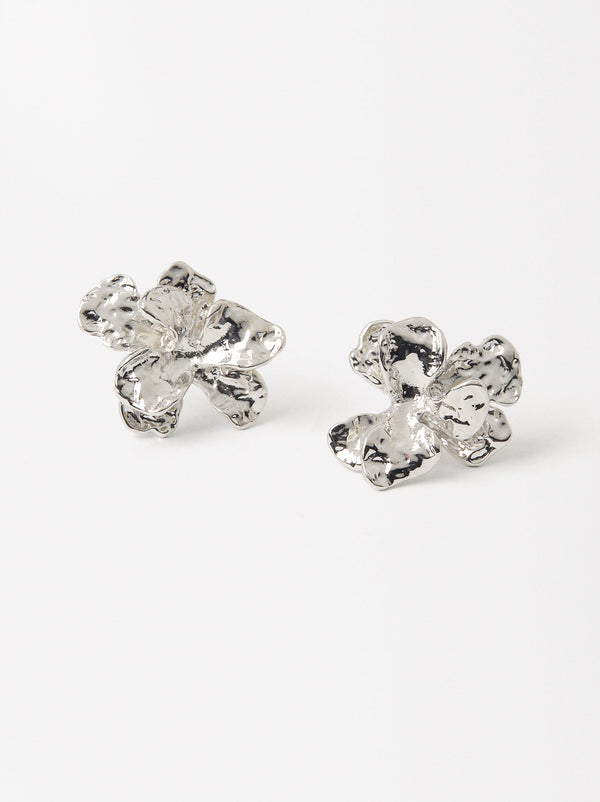 Silver Flower Earrings