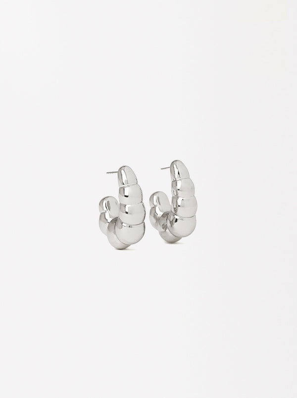 Ribbed Hoop Earrings