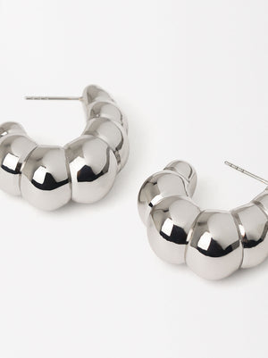 Ribbed Hoop Earrings