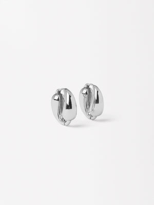 Wave Silver Hoop Earrings