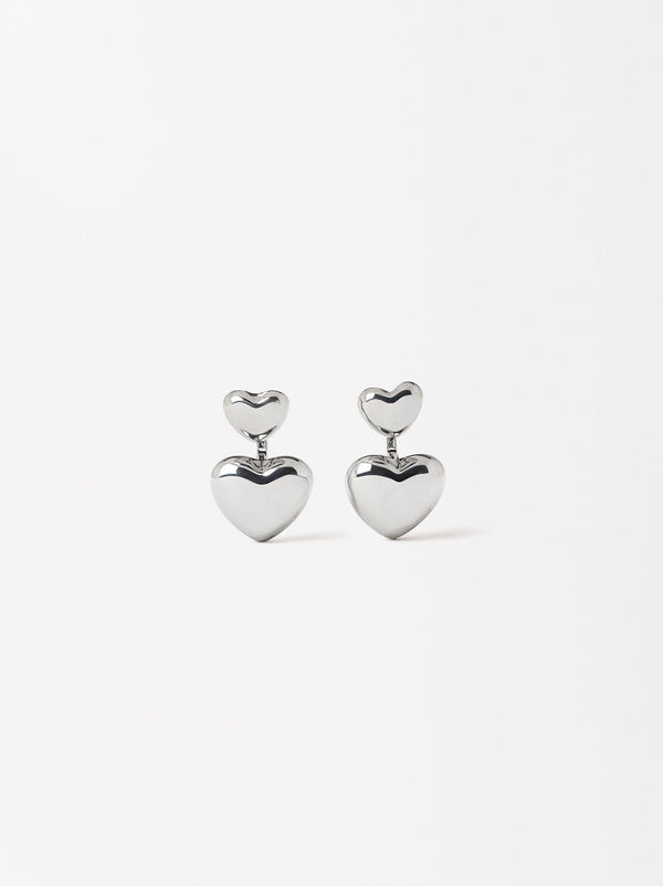 Ear Jacket Heart Earrings