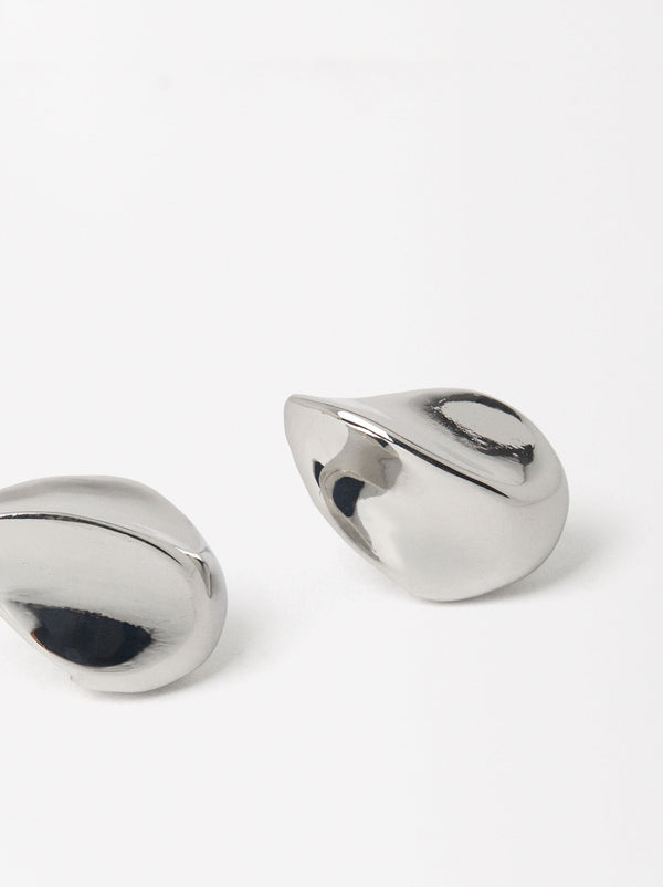 Irregular Silver Earrings