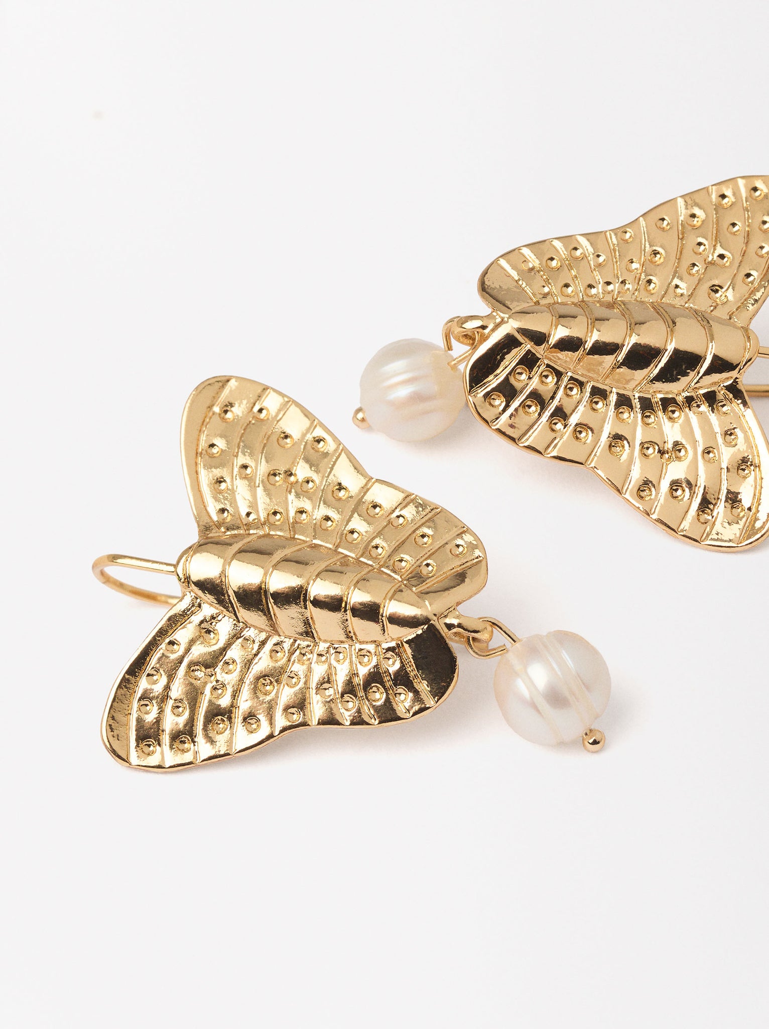 Butterfly Earrings With Freshwater Pearls