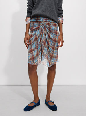 Printed Skirt With Ruched