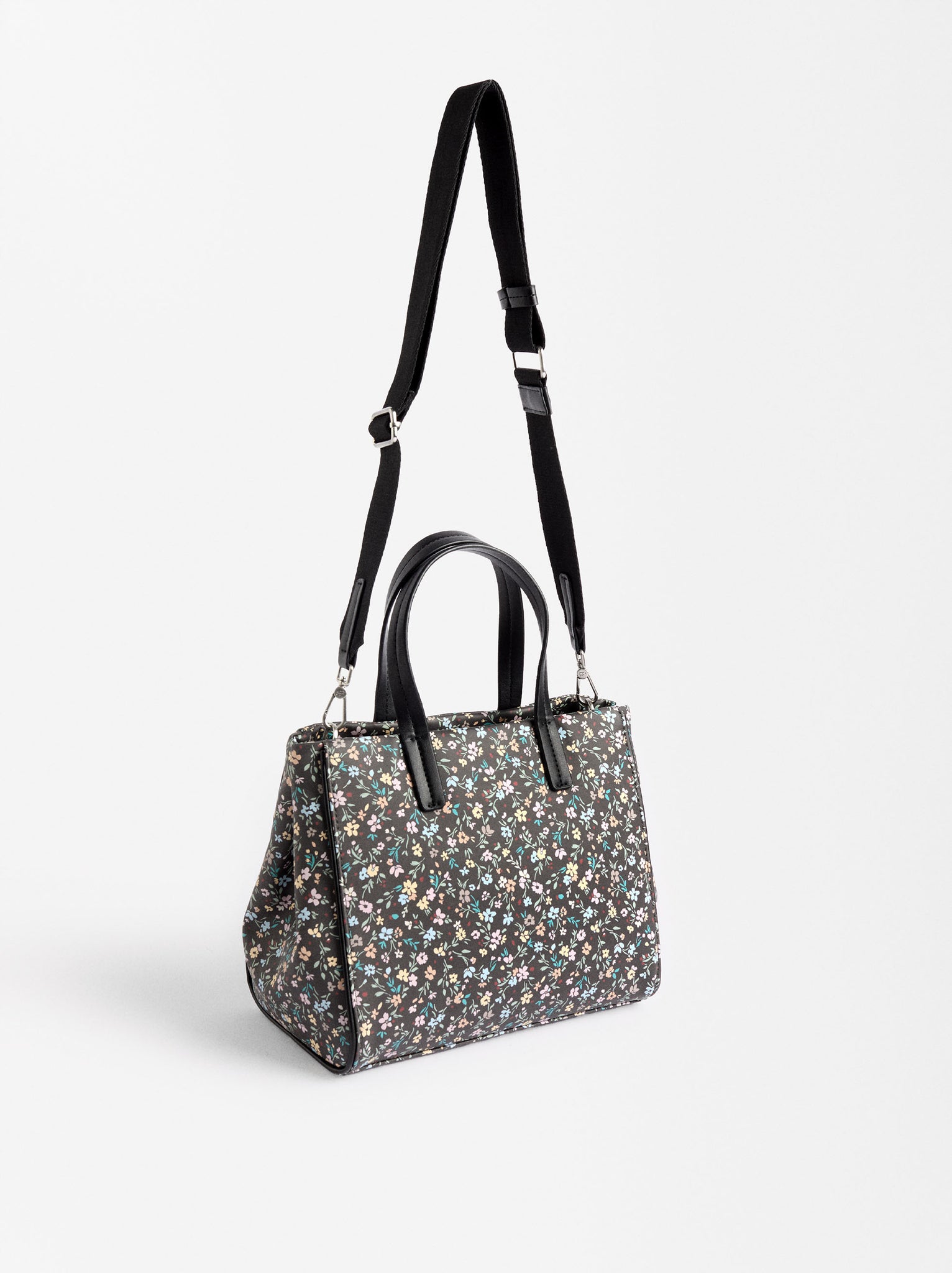 Printed Nylon-Effect Tote Bag