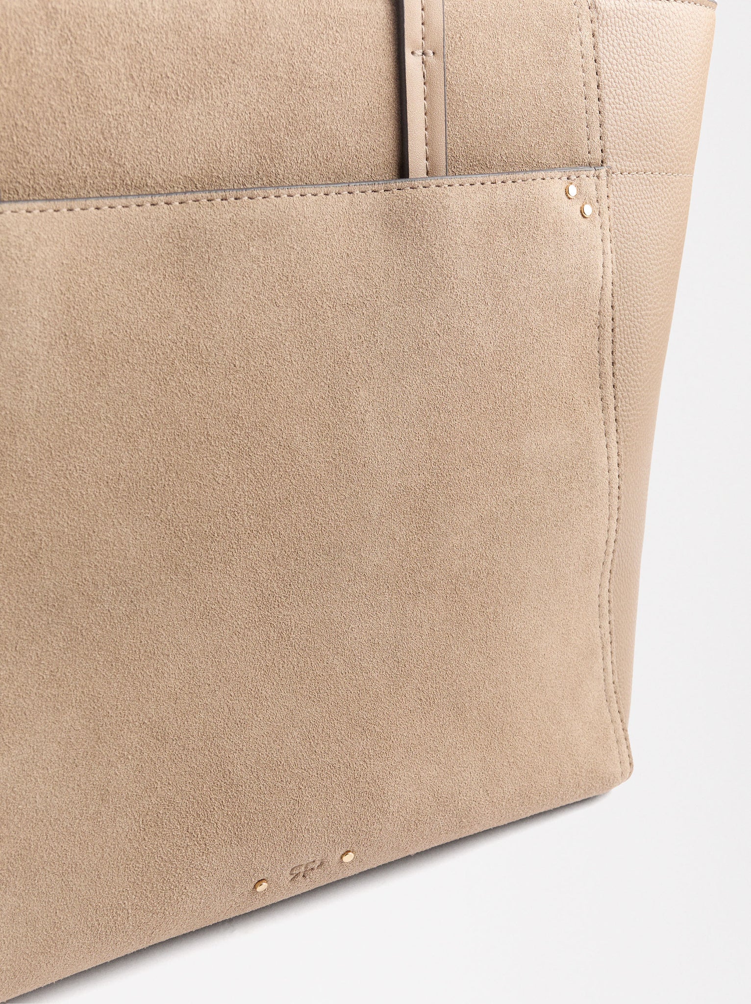 Shopper Bag With Leather Endings