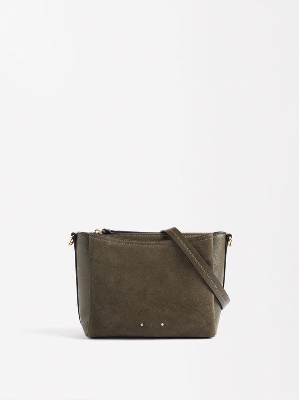 Crossbody Bag With Leather Endings