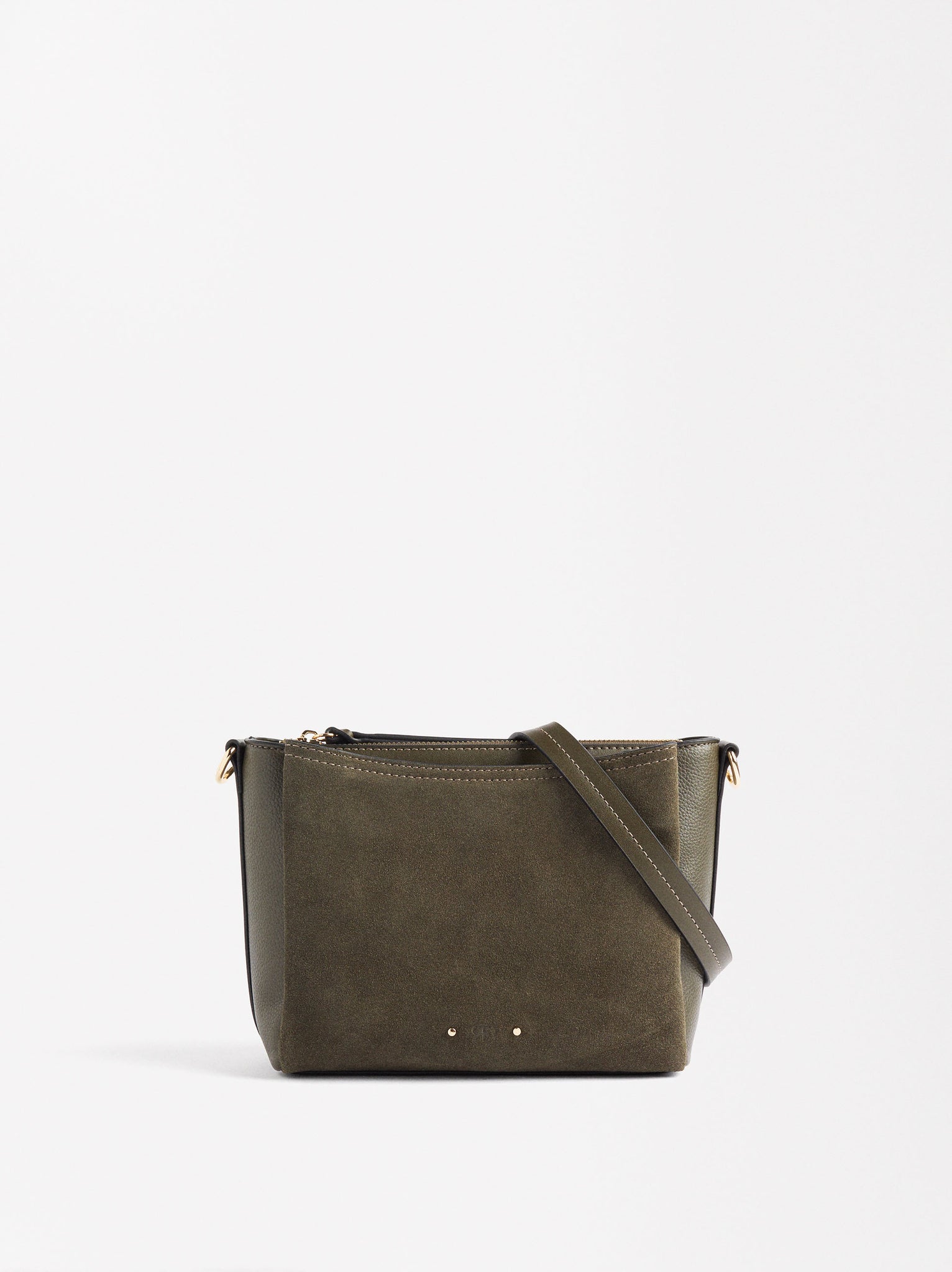 Crossbody Bag With Leather Endings