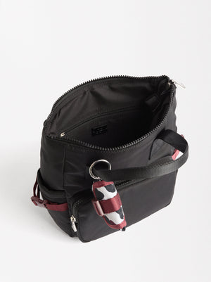 Nylon Backpack With Pendant