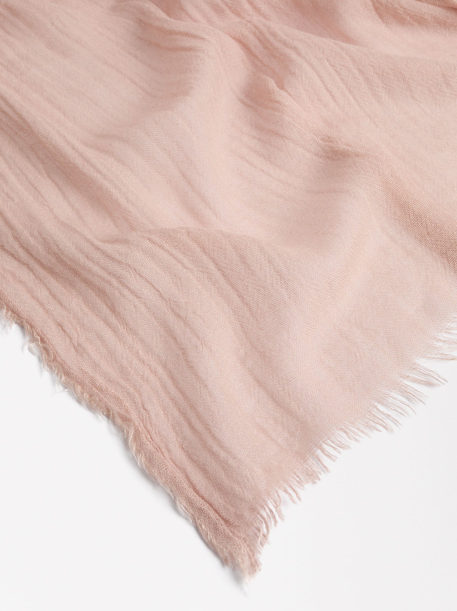 Plain Pashmina With Frayed Detailing