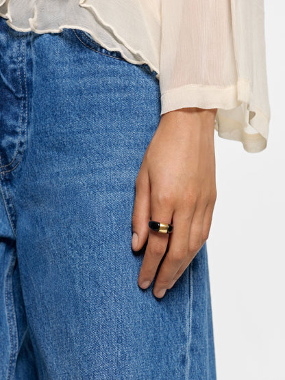 Resin Ring With Metallic Detail