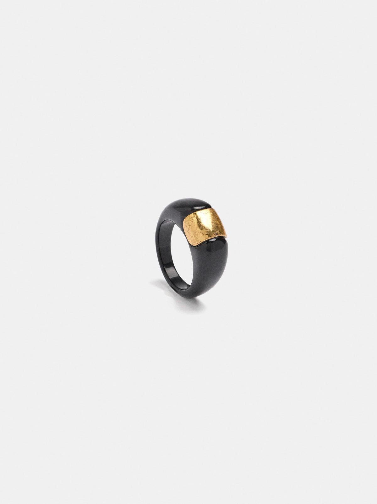 Resin Ring With Metallic Detail