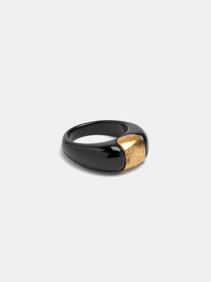 Resin Ring With Metallic Detail
