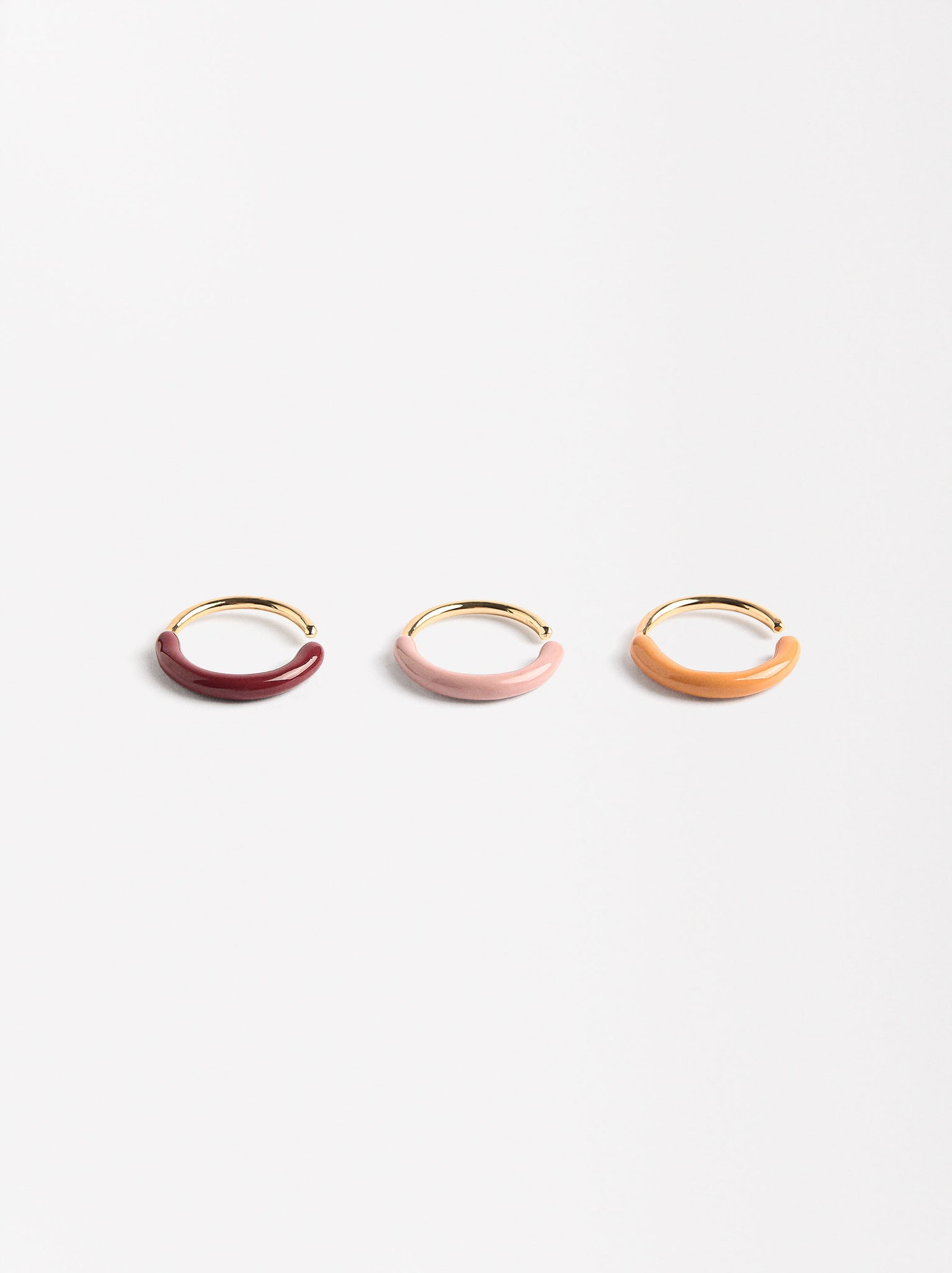 Set Of Enameled Rings