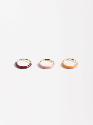 Set Of Enameled Rings