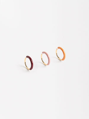 Set Of Enameled Rings