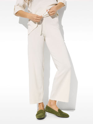 Adjustable Knit Trousers With Drawstring