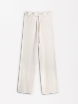 Adjustable Knit Trousers With Drawstring