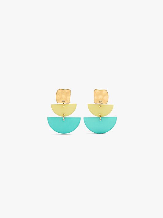 Geometric Earrings With Resin