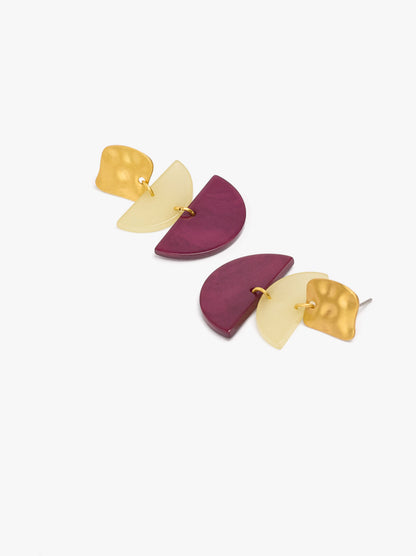 Geometric Earrings With Resin