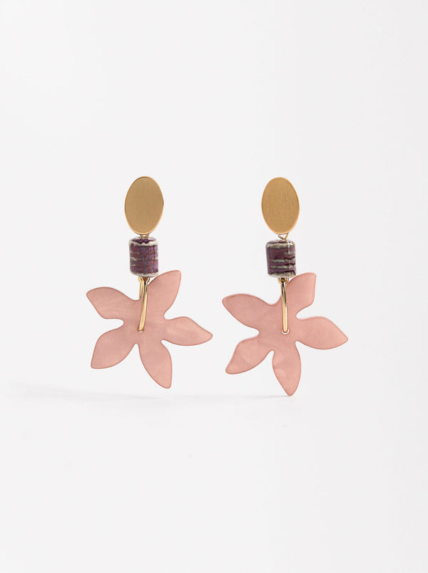 Long Flower Earrings