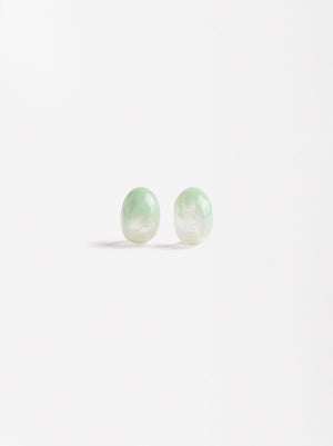 Short Stone Effect Earrings