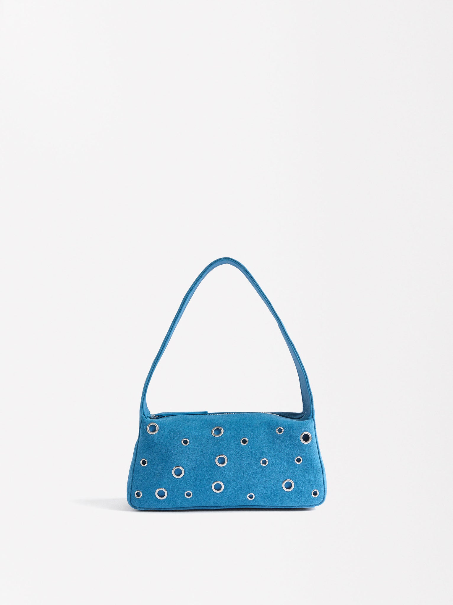 Leather Shoulder Bag With Stud Detail