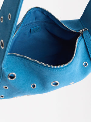 Leather Shoulder Bag With Stud Detail